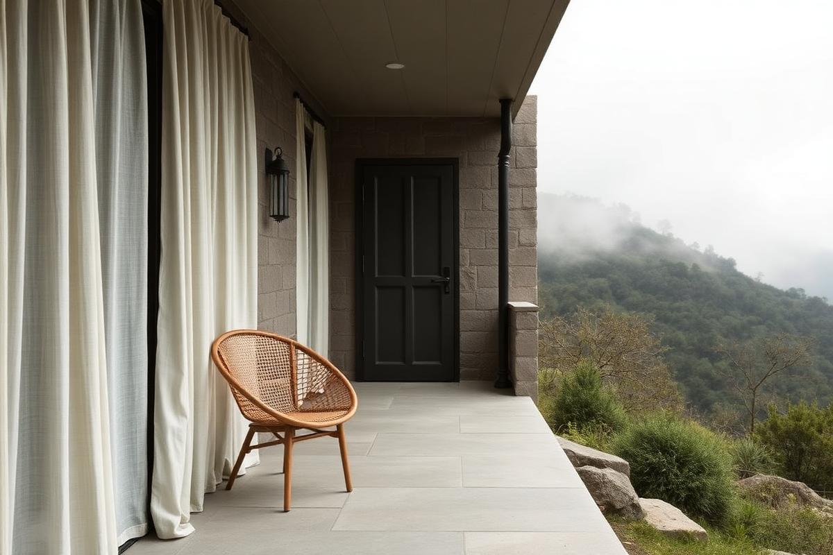 A misty hillside veranda, The Slow House concept